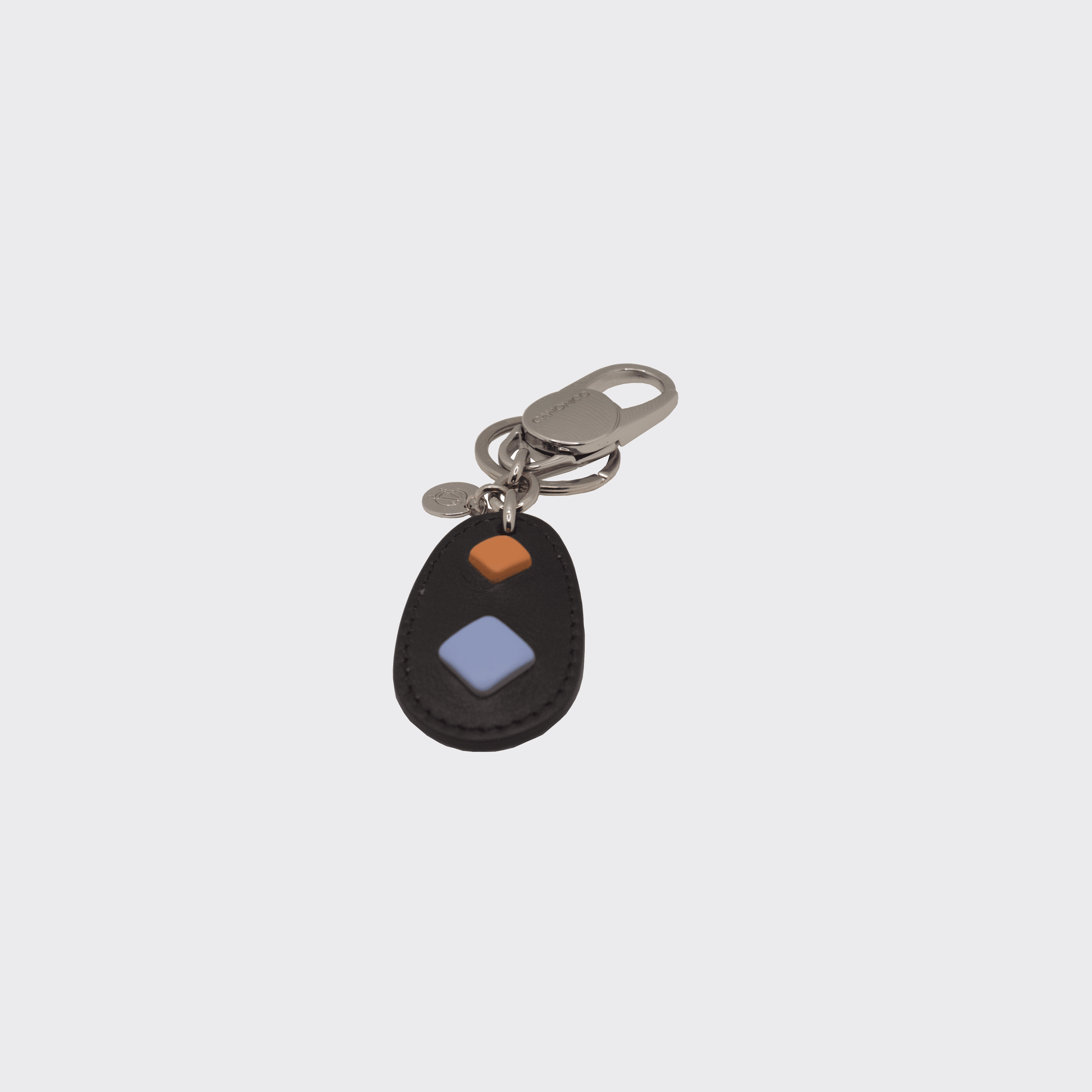 OVAL LEATHER KEYRING