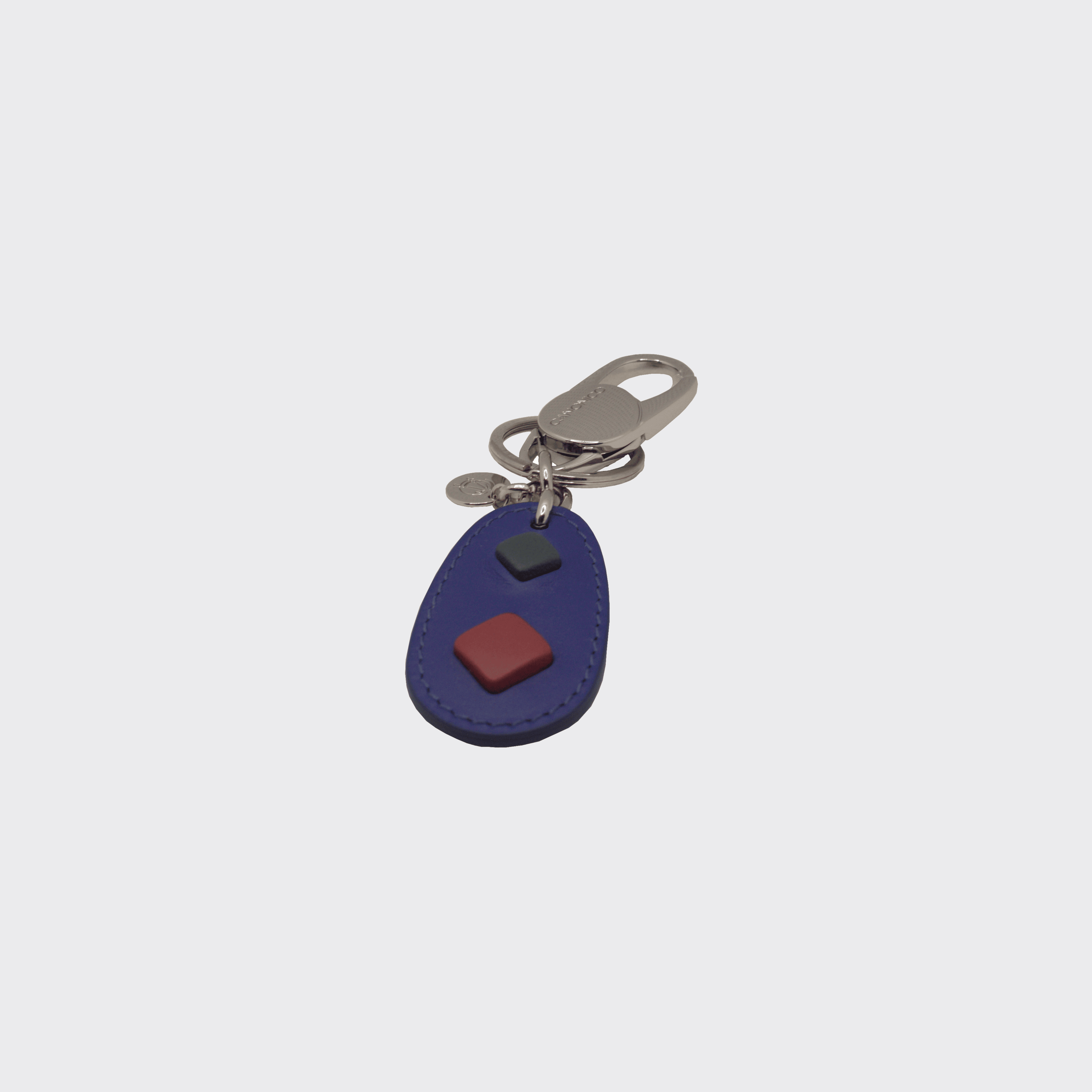 OVAL LEATHER KEYRING