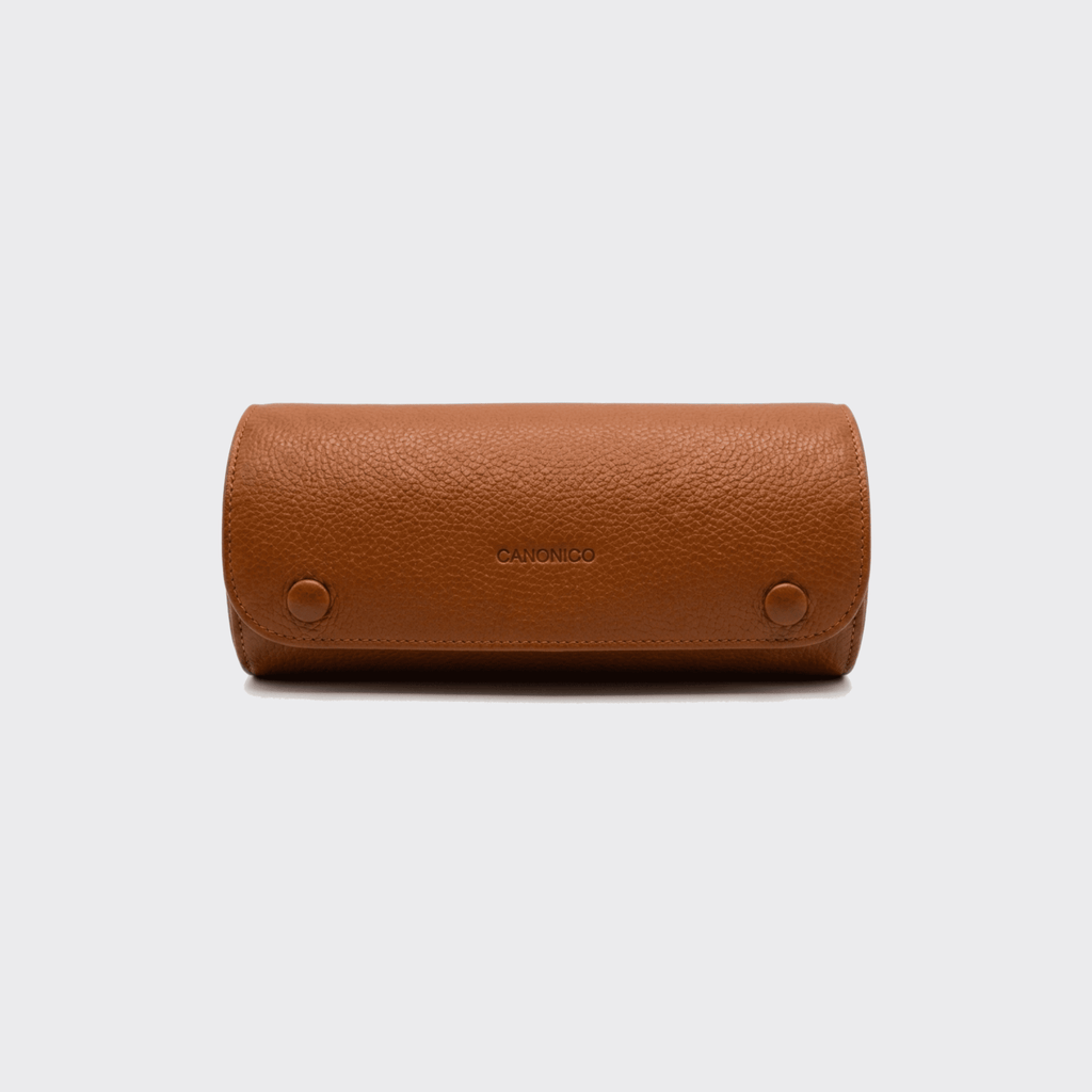 LEATHER 3 SLOT WATCH ROLL