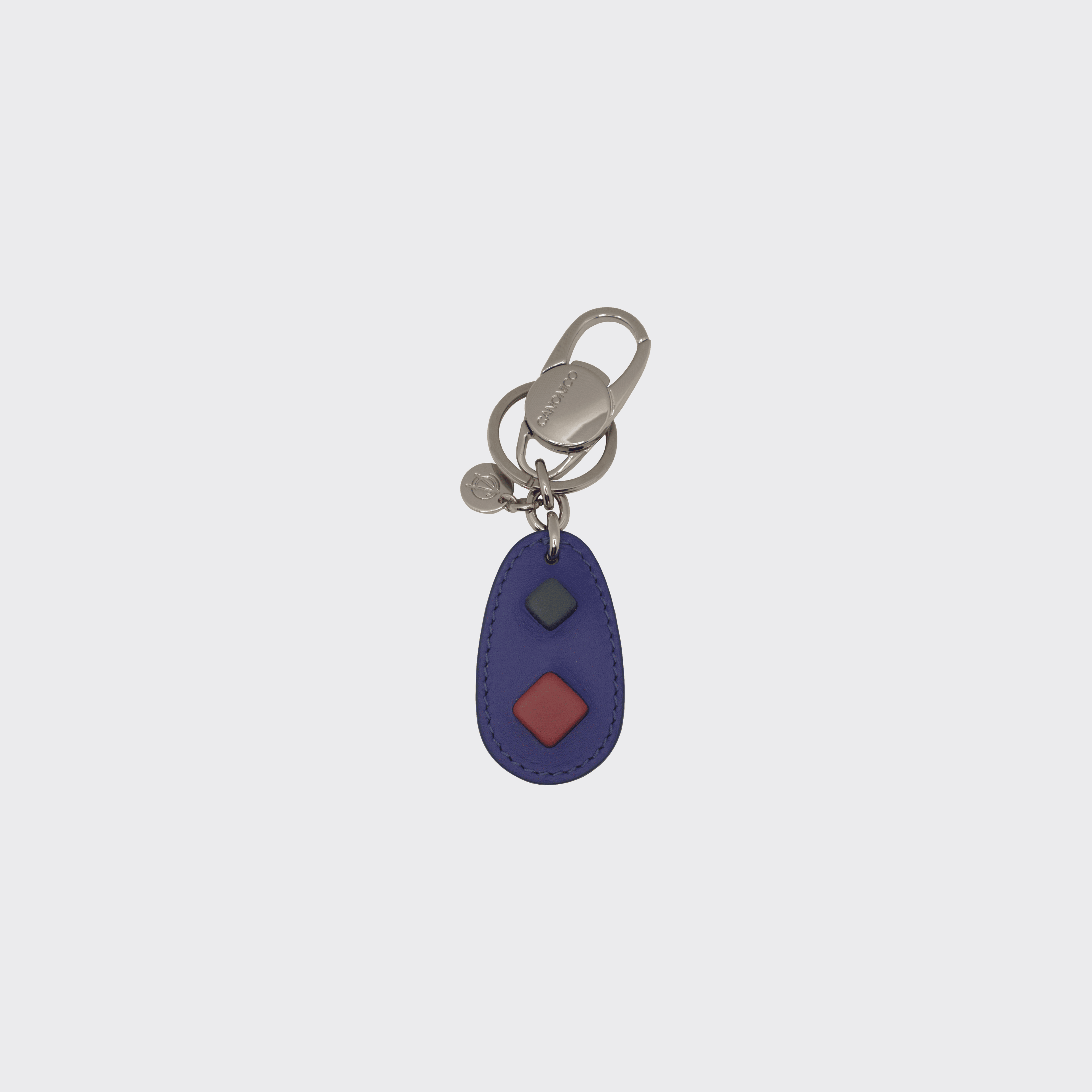 OVAL LEATHER KEYRING