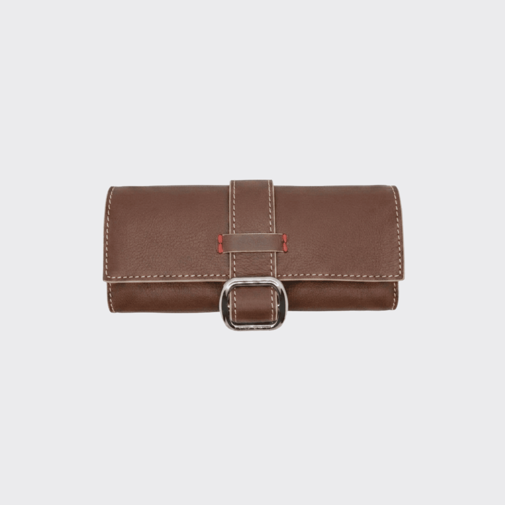 LEATHER 3 SLOT SOFT WATCH ROLL